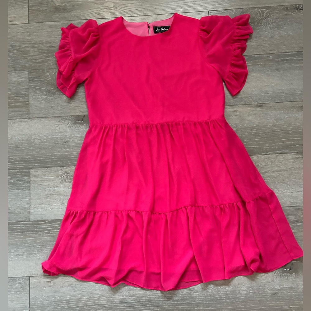 Sam Edelman Fuchsia Ruffled Kids Dress - Picture 2 of 5